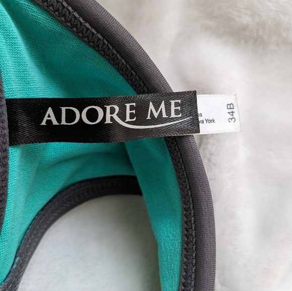 Adore Me Swim Bikini Top, 34B Small Gray - Picture 6 of 9